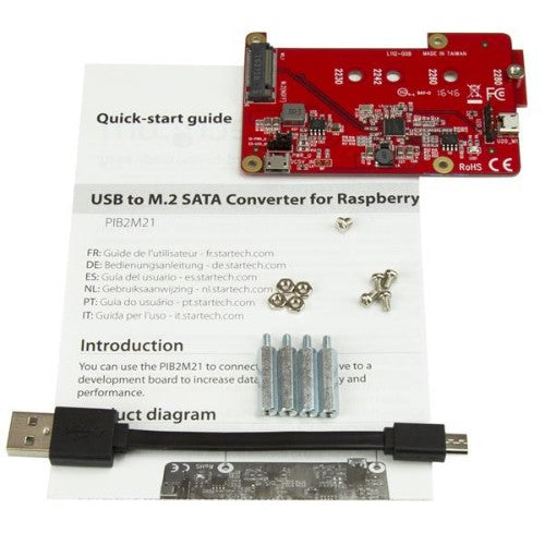 StarTech.com USB to M.2 SATA Converter for Raspberry Pi and Development Boards - TAA
