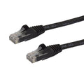 StarTech.com 15ft CAT6 Ethernet Cable - Black CAT 6 Gigabit Ethernet Wire -250MHz 100W PoE RJ45 UTP Network/Patch Cord Snagless w/Strain Relief Individually Tested