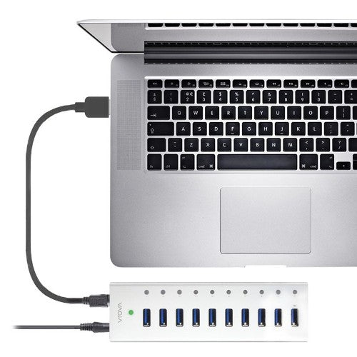 ALOGIC 10 Port USB Hub with USB Charging -Includes Power Adapter - Prime Series