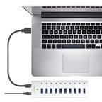 ALOGIC 10 Port USB Hub with USB Charging -Includes Power Adapter - Prime Series