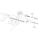 j5create JCH377 USB-C® 7- Port Hub - EU/UK, Metallic Champagne