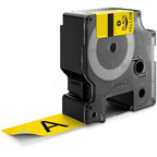 Dymo 1734525/S0773850 Ribbon Nylon flexible black on yellow 24mm x 3,5m for Dymo Rhino 6-24mm