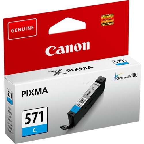 Canon 0386C001/CLI-571C Ink cartridge cyan, 311 pages ISO/IEC 24711 173 Photos 6.5ml for Canon Pixma MG 5750/7750