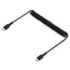 StarTech.com 3ft (1m) USB-C Fast Charging Cable, Rugged, Coiled, Charge & Sync, 3A, USB 2.0, TPE Jacket and Aramid Fiber - USB C Charging Cord