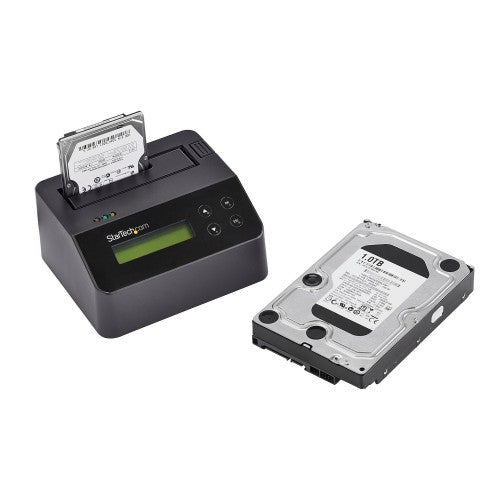 StarTech.com Single Bay Hard Drive Eraser, Standalone HDD/SSD Sanitizer, 4Kn, USB 3.0 to SATA III (6 Gbps), 9 Erase Modes, LCD Display, Secure Erase Hard Disk Sanitizer Dock, DB-9 Printer Port, TAA Compliant