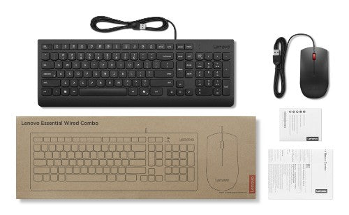 Lenovo 4X31R64433 keyboard Mouse included Home/Office USB Finnish, Swedish Black