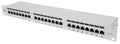 Intellinet Patch Panel, Cat6a, FTP, 24-Port, 1U, Shielded, 90° Top-Entry Punch Down Blocks, Grey