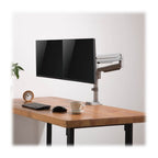 Tripp Lite DDR1732DAL Dual-Display Gas-Arm Mount for 13” to 34” Monitors - Clamp or Grommet, USB, Audio Ports