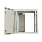 Tripp Lite SRN4G12USDP SmartRack Industrial Enclosure with Lock - NEMA 4, Wall Mount, Metal Construction, Hinged Back, 32 in. Depth, 12U, Gray