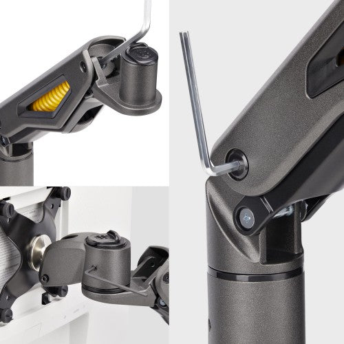 StarTech.com Desk Mount Monitor Arm, Up To 32" Display, Max 22lb/10kg, VESA 75x75/100x100, C-Clamp, Fully Articulating, Mechanical Spring, TAA-compliant