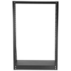 StarTech.com 16U 2-Post Open Frame Desktop Server Rack, 19in Compact Space-Saving Floor IT Rack with 350lb (160kg) Weight Capacity