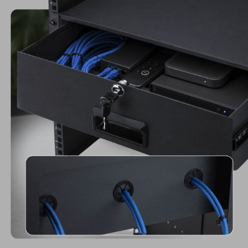 StarTech.com 3U Steel Lockable 19-inch Rackmount Drawer for AV, Network, Server