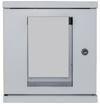 Intellinet 10" Network Cabinet - Wall Mount (Standard), 6U, 300mm Deep, Grey, Assembled, Max 60kg, Suitable also for use on desk or floor, Usable Depth 265mm, Metal & Glass Door, Back Panel, Removeable Sides,Parts for wall install (eg screws/rawl plugs) n