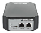 Intellinet 10G PoE++ Injector One 95 W Port, IEEE 802.3bt (4PPoE) Compliant, Metal Housing, Wall-mount Option (with UK power cord)