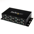 StarTech.com 8 Port USB to DB9 RS232 Serial Adapter Hub – Industrial DIN Rail and Wall Mountable - TAA