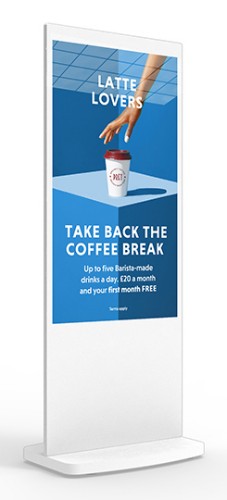 Allsee Technologies L50HD9W Signage Display Totem design 127 cm (50") LCD Wi-Fi 450 cd/m² Full HD White Built-in processor Android 7.1 24/7