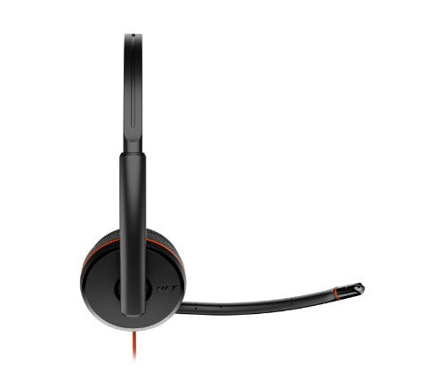 HP Poly Blackwire 3220 Stereo USB-C Headset +USB-C/A Adapter