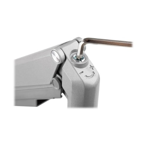 Tripp Lite DDR1732SAL Single-Display Gas Spring-Arm Desktop Clamp or Grommet for 13” to 34” Displays - USB and Audio Ports, Aluminum