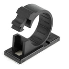 StarTech.com 100 Adhesive Cable Management Clips Black - Network/Ethernet/Office Desk/Computer Cord Organizer - Sticky Cable/Wire Holders - Nylon Self Adhesive Clamp UL/94V-2 Fire Rated - TAA