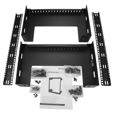 StarTech.com 2-Post 15U Heavy-Duty Wall-Mount Network Rack, 19" Open Frame Server Rack, 12" Deep, Wall Mount Data Rack for IT / AV / Patch Panel / Computer Equipment - Cage Nuts & Screws Included