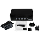 StarTech.com 4 Port Dual DVI USB KVM Switch with Audio & USB 2.0 Hub