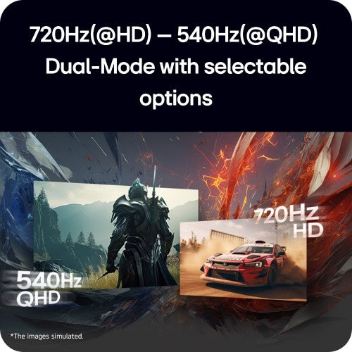 LG UltraGear GX7 WOLED 27-inch 4th Gen. QHD Gaming Monitorㅣ27GX790B with Dual-Mode(720Hz@HD, 540Hz@QHD), 0.02ms(GtG), DP2.1, VESA DisplayHDR™ True Black 500