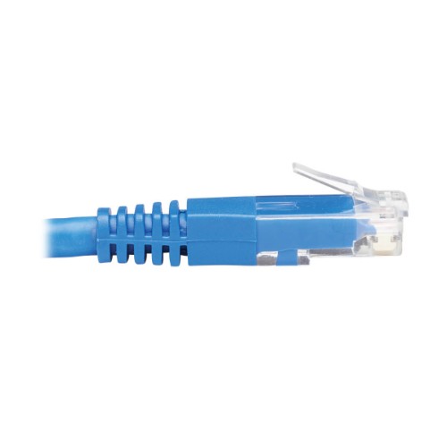 Tripp Lite N204-015-BL-UP Up-Angle Cat6 Gigabit Molded UTP Ethernet Cable (RJ45 Right-Angle Up M to RJ45 M), Blue, 15 ft. (4.57 m)