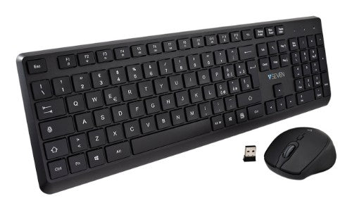 V7 CKW350IT keyboard Mouse included Universal USB QWERTY UK English Black