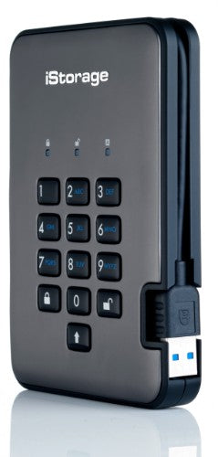 iStorage diskAshur PRO² HDD 3TB | Secure Portable Hard Drive |FIPS 140-2 Level 2, NCSC CPA, NLNCSA BSPA & NATO Restricted | AES-XTS 256-bit Hardware Encryption | PIN protected | OS & Platform Independent |GDPR, TAA Compliant|Brute force hack defence | Dus