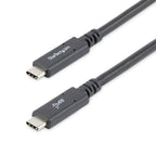 StarTech.com 6ft (1.8m) USB-C Cable, USB 5Gbps, 100W (5A) Power Delivery, Certified Works with Chromebook, 4K 60Hz DP Alt Mode, USB-IF Certified - Thunderbolt Compatible