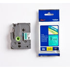 Brother TZE-721 DirectLabel black on green Laminat 9mm x 8m for Brother P-Touch TZ 3.5-18mm/6-12mm/6-18mm/6-24mm/6-36mm