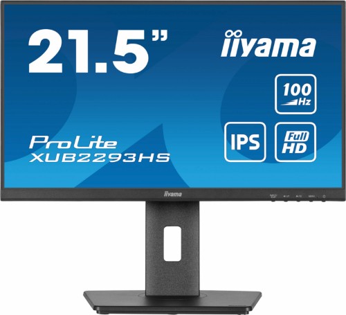 iiyama ProLite 21.5” IPS 3-side borderless monitor with height-adjustable stand for multi-monitor set-ups