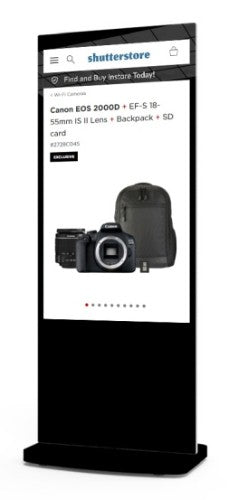 Allsee Technologies L55HD9-T Signage Display Totem design 139.7 cm (55") LCD Wi-Fi 450 cd/m² Full HD Black Touchscreen Built-in processor Android 7.1 24/7