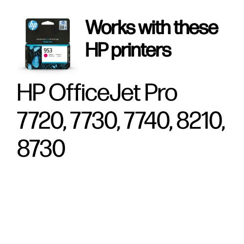 HP F6U13AE/953 Ink cartridge magenta, 630 pages 9ml for HP OfficeJet Pro 7700/8210/8710