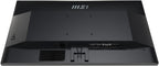 MSI Pro MP245G 24 Inch Monitor, FHD (1920 x 1080), 100Hz, IPS, 1ms, 1x HDMI 1.4b, 1x DP 1.2a output, 1x D-Sub(VGA), Built-in Speakers, Anti-Glare, Anti-Flicker, Less Blue light, TÜV Certified, VESA, Kensington, Black