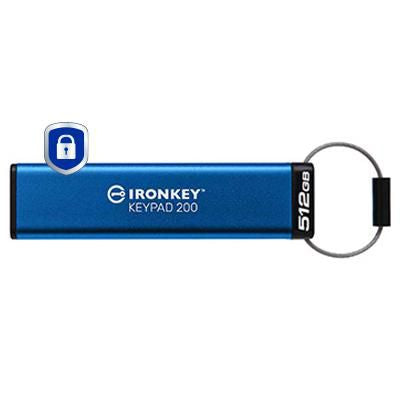 Kingston Technology IronKey 512GB Keypad 200, FIPS 140-3 Lvl 3 AES-256 Encrypted