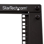 StarTech.com 4-Post 12U Mobile Open Frame Server Rack, Four Post 19" Network Rack with Wheels, Rolling Rack with Adjustable Depth for Computer/AV/Data/IT Equipment - Casters, Leveling Feet or Floor Mounting