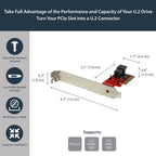 StarTech.com x4 PCI Express to SFF-8643 Adapter for PCIe NVMe U.2 SSD