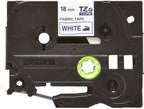 Brother TZE-FA4 label-making tape Blue on white