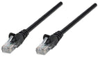 Intellinet Network Patch Cable, Cat5e, 1m, Black, CCA, U/UTP, PVC, RJ45, Gold Plated Contacts, Snagless, Booted, Lifetime Warranty