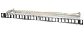 Intellinet 19" 24-Port Shielded Blank Patch Panel, 0.5U, Unloaded 19-inch Rackmount Keystone Panel for High-density Installations, Removable Cable-Management Bar, Black