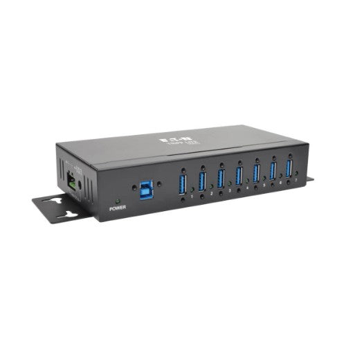 Tripp Lite U360-007-IND 7-Port Industrial-Grade USB 3.x (5Gbps) Hub - 20 kV ESD Immunity, Metal Housing, Mountable