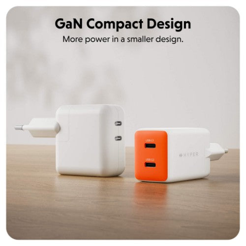 Targus HyperJuice Flex 45W GaN Laptop, Smartphone, Headset, Portable gaming console White, Orange AC Indoor