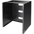 StarTech.com 12U Wall Mount Network Rack - 14 Inch Deep (Low Profile) - 19" Patch Panel Bracket for Shallow Server and IT Equipment, Network Switches - 125lbs/57kg Weight Capacity, Black - TAA