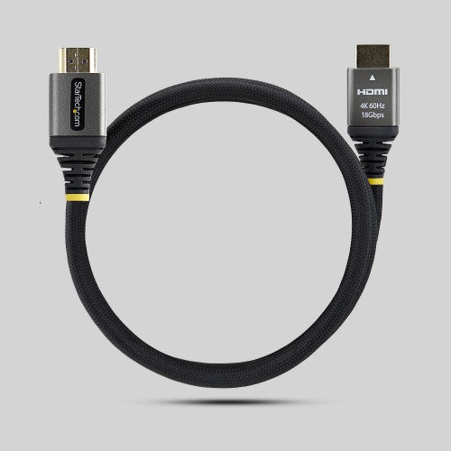 StarTech.com 1m (3ft) Premium Certified High Speed HDMI Cable, Ultra Flexible HDMI Cable, 4K 60Hz/1440p 144Hz w/HDR10/ARC, 18Gbps, High Flex Braided HDMI Cord