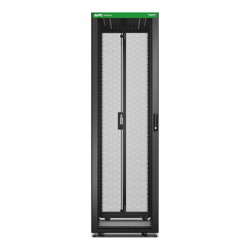 APC Easy Rack, 42U, Black, With Roof, Castors, Feet, 4 Brackets, and Bottom, No Side Panels, 1991H x 600W x 1200D mm