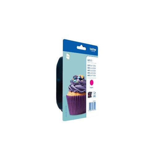 Brother LC-123MBP Ink cartridge magenta Blister, 600 pages 11ml for Brother DCP-J 132/MFC-J 4510/MFC-J 6920