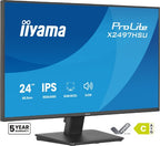 iiyama ProLite X2497HSU-B1 computer monitor 60.5 cm (23.8") 1920 x 1080 pixels Full HD LED Black