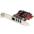 StarTech.com 3-Port PCI Express USB 3.0 Card + Gigabit Ethernet - 5Gbps - TAA
