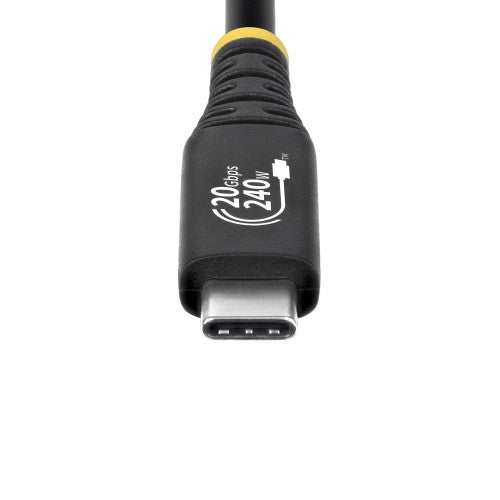 StarTech.com 2m (6ft) USB4 Cable, 20Gbps, USB-IF Certified USB-C Cable, 240W PD EPR, 4K 120Hz DP 1.4, TPE Jacket, Black USB-C Cord